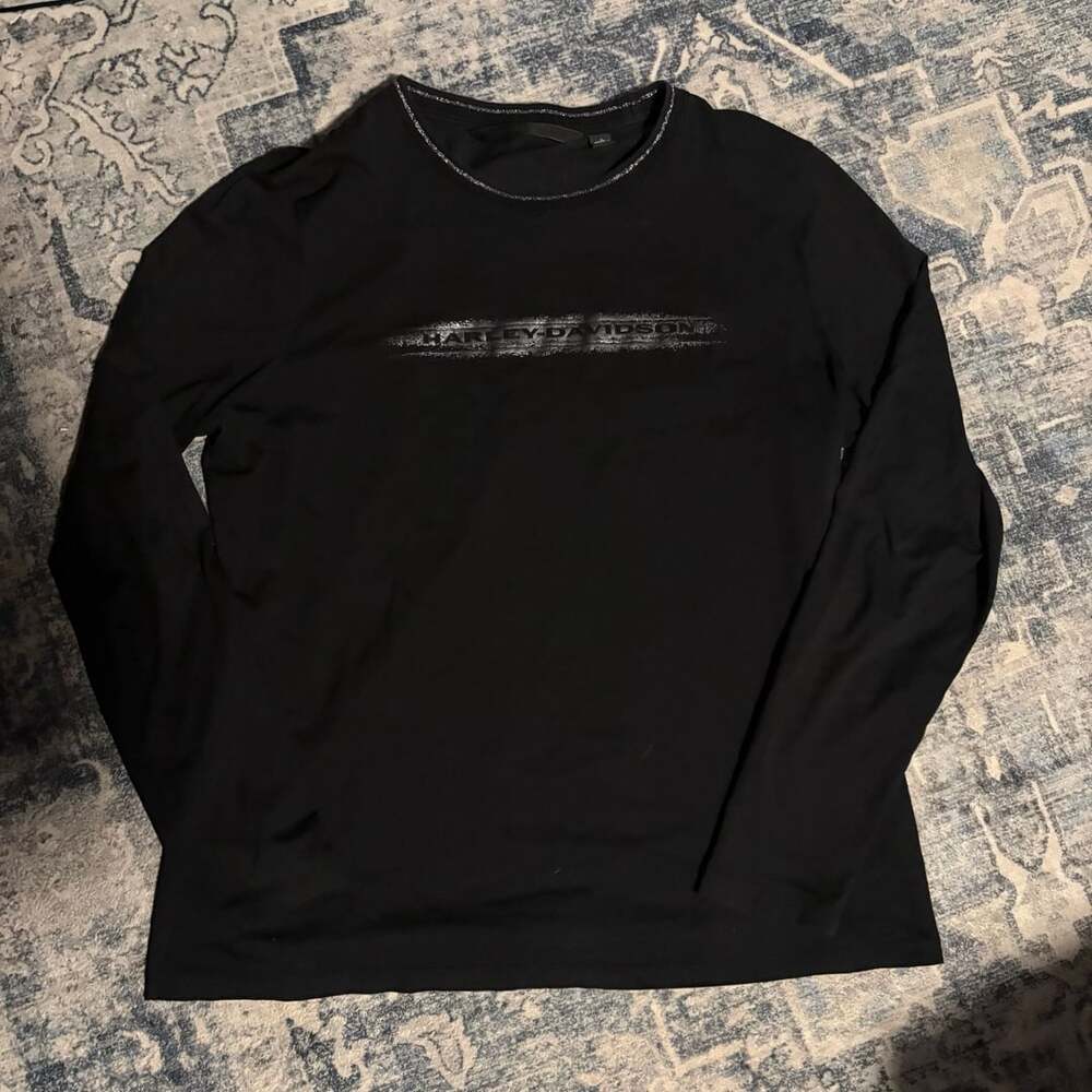 Harley-Davidson Long Sleeve Shirt Size L Black
